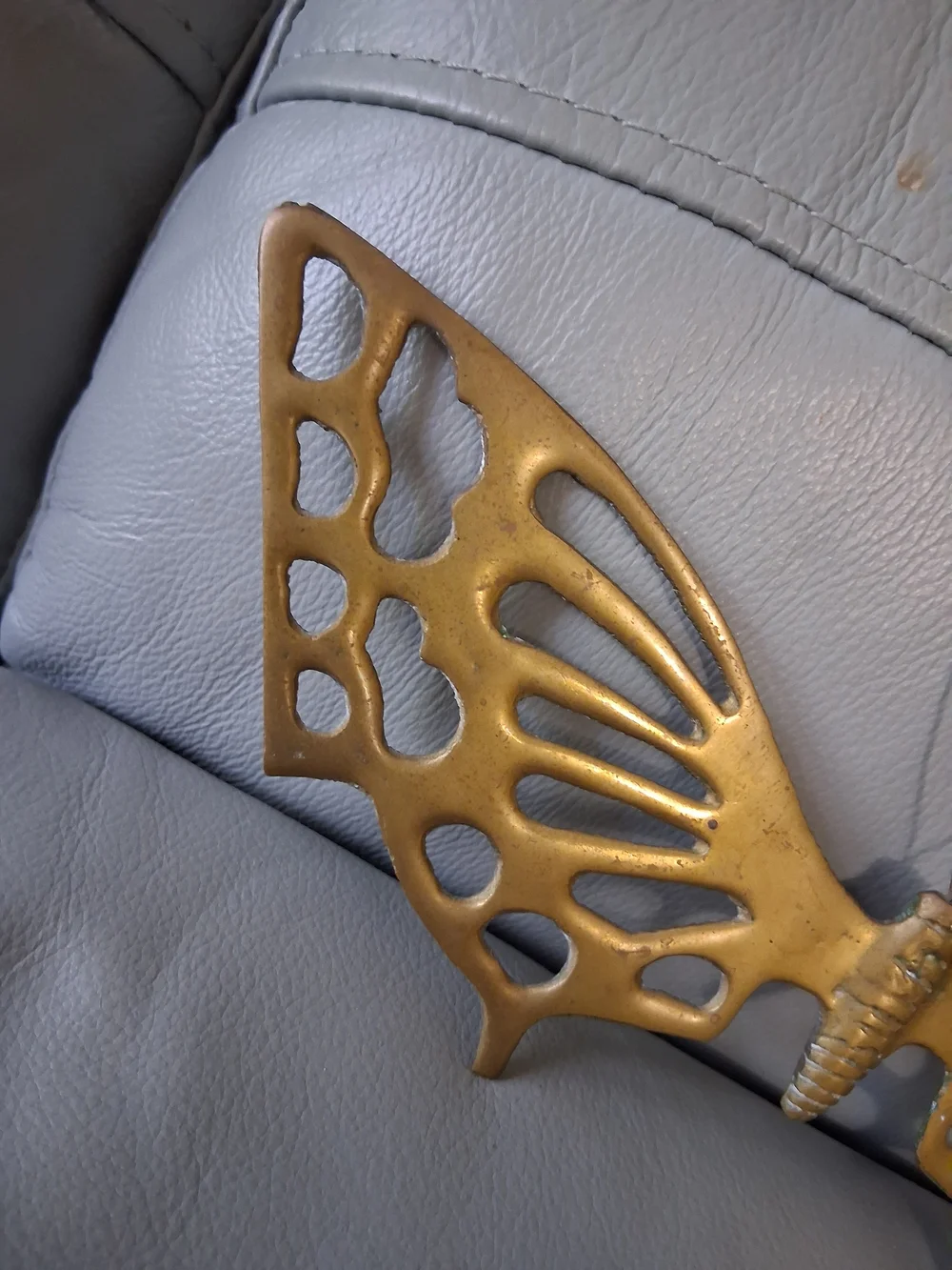 Vintage Brass Butterfly Wall Hanging